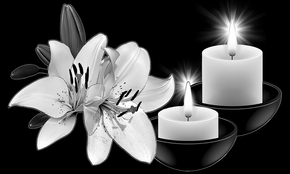 Две свечи и лилия - картинки для гравировки